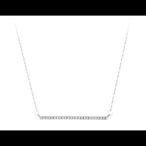 1/4 ct. tw. Diamond Bar Necklace in 10K White Gold